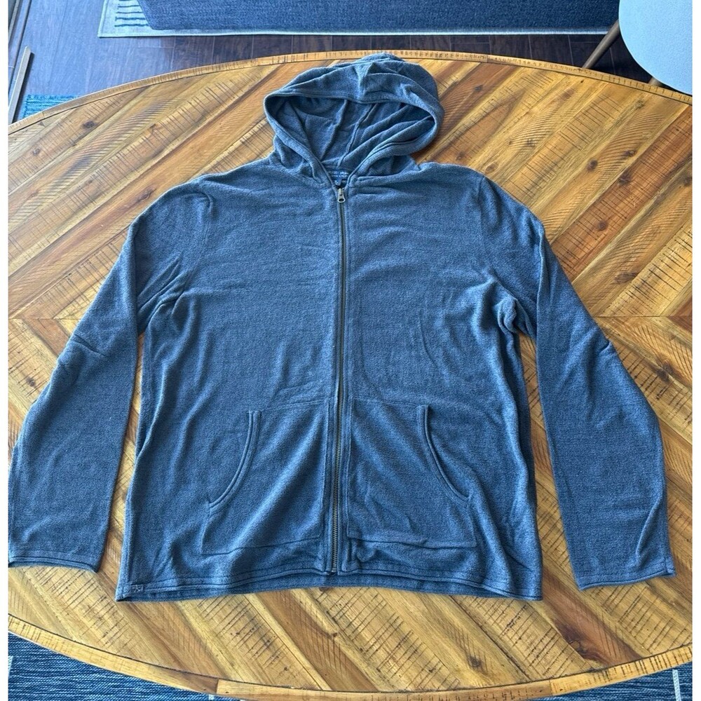 Barefoot Dreams CozyChic Ultra Lite Zip Up Hoodie Unisex XL Soft Lightweight